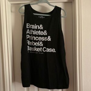 Black Breakfast Club Graphic Tank Top